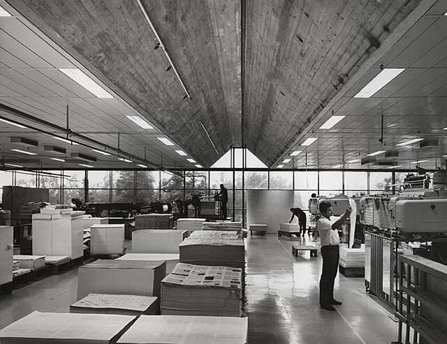 Interior of a printing house