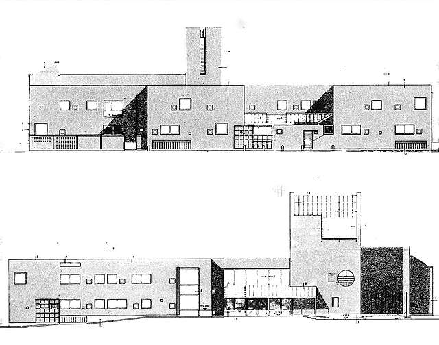 Northeast and southeast elevations