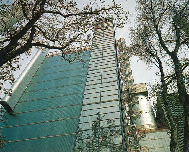 Southwest elevation of the boiler room