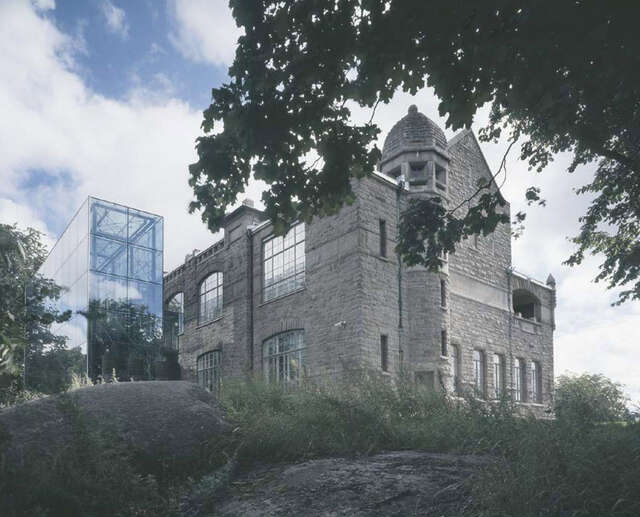 Glass extension in the Art Nouveau building