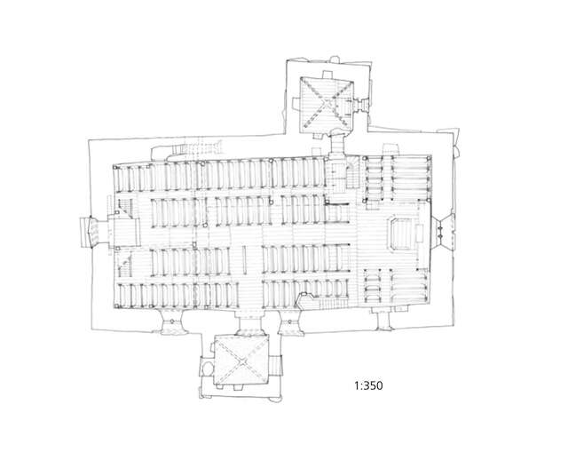 Floor plan of the restored church