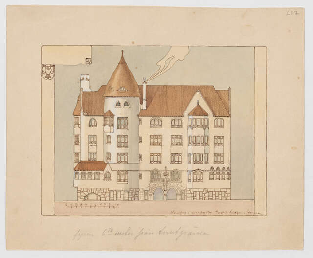 Drawing of a building