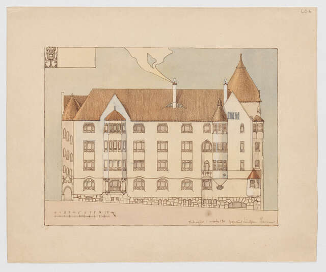 Drawing of a building