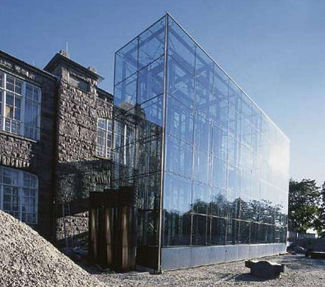 Glass extension in the Art Nouveau building