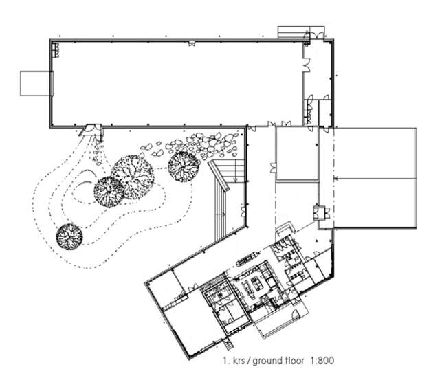 Floor plan of the ground floor.