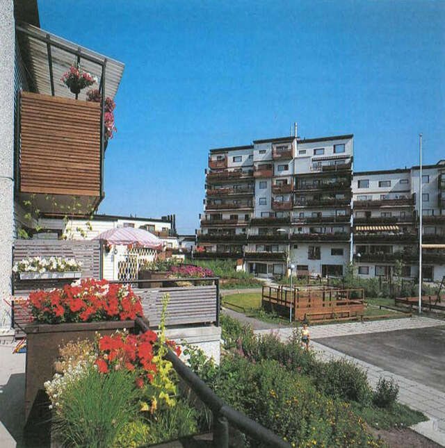 View of the block yard