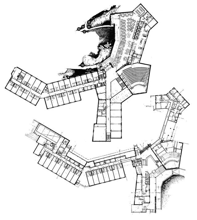 Floor plans of the first floor and ground floor