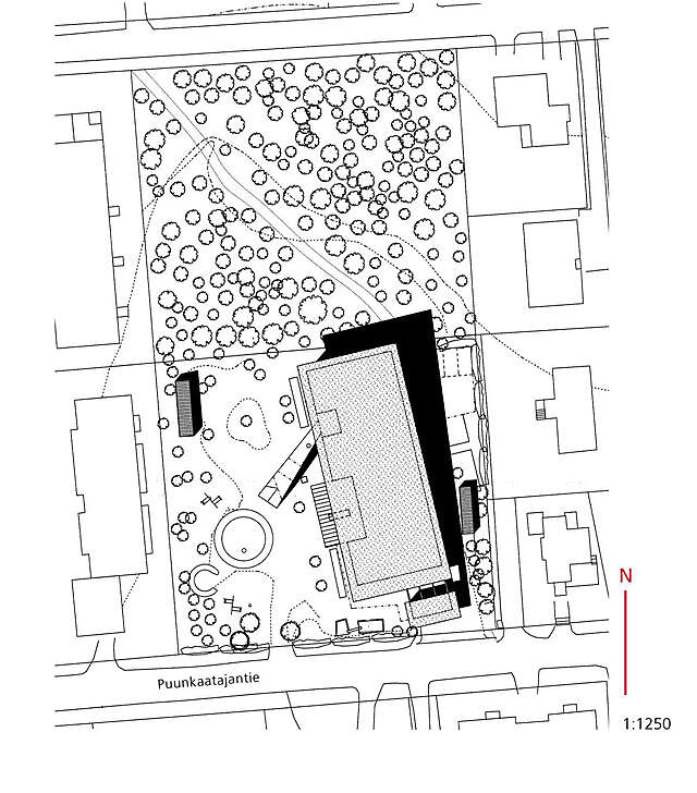 Site plan of daycare centre Savotta