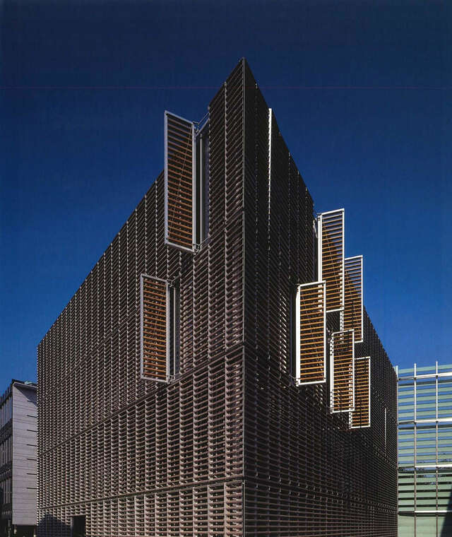 Southwest corner of the building