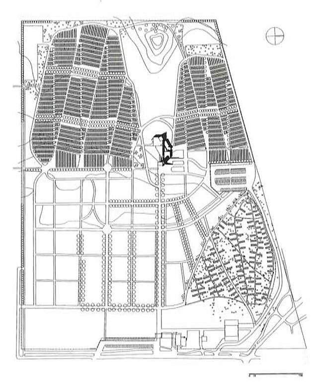 Site plan of the Lamminpää cemetery.