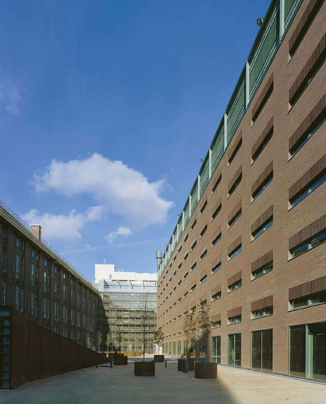 The courtyard elevation