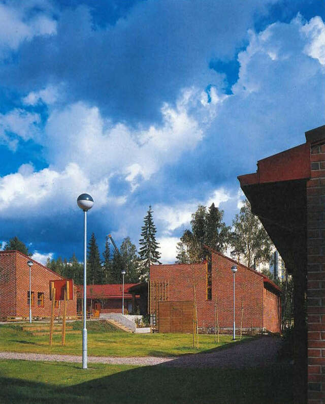View of the school building yard
