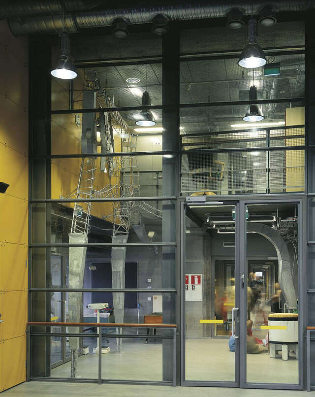 Entrance hall and sculpture by Antti Arkoma