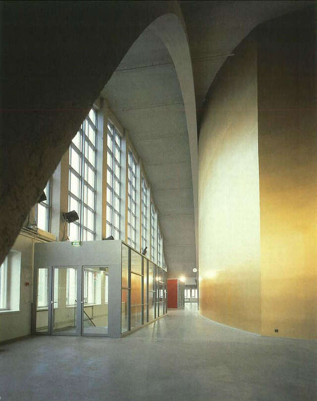 Foyer with a window wall.