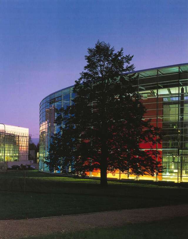 Campus library and its surroundings.