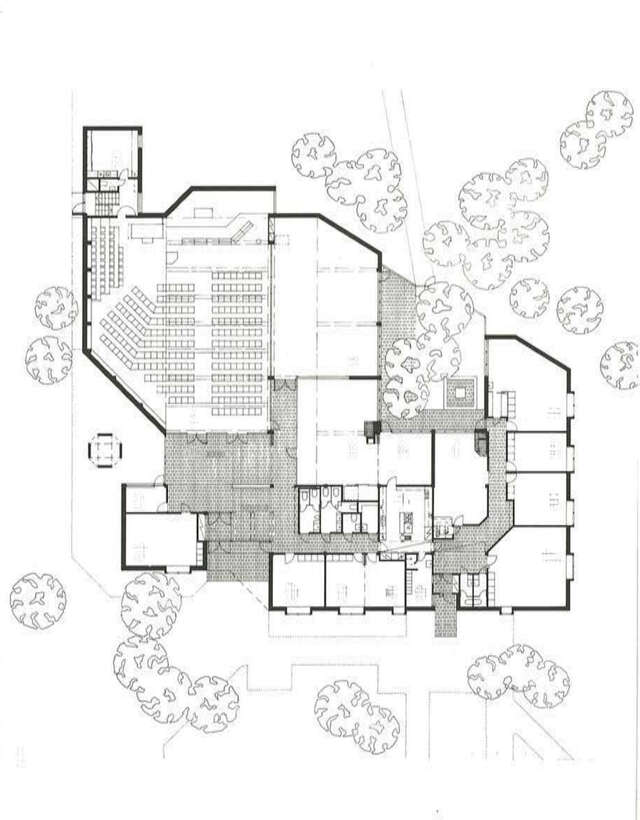 Floor plan of Vuosaari church in Helsinki