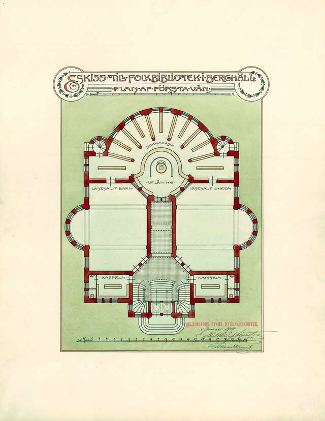 Kallion kirjasto Hård Af Segerstad 1krsluonnos muokattu