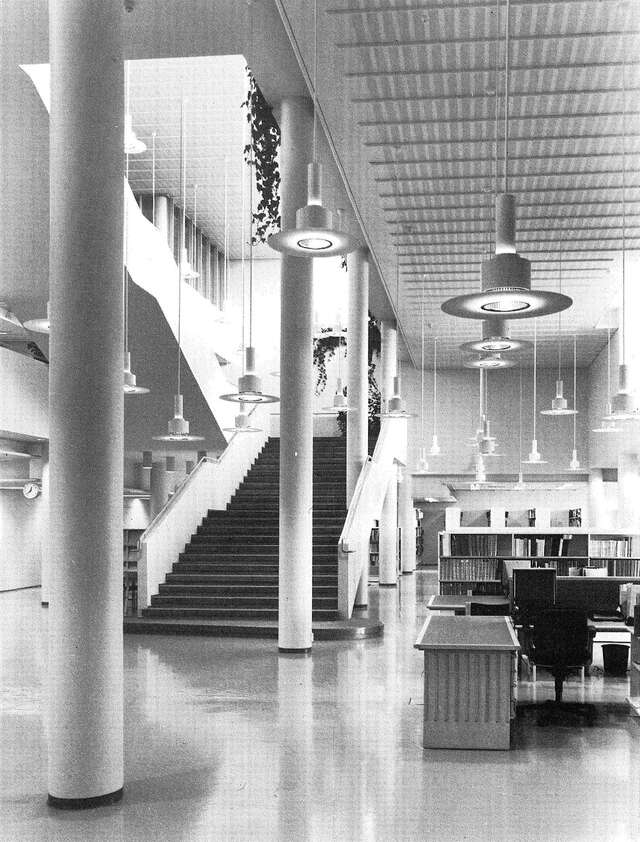 Main building, library hall