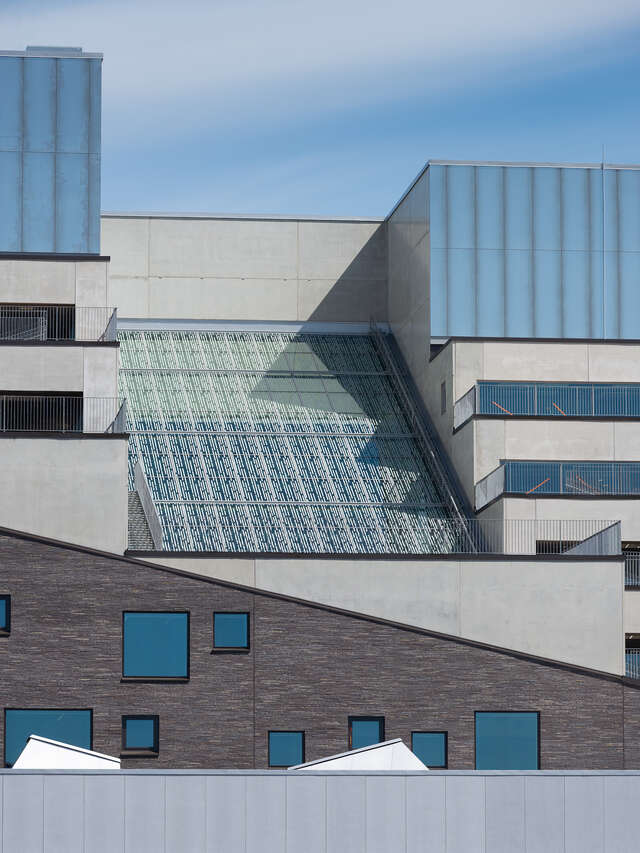 Glass roof of a large building
