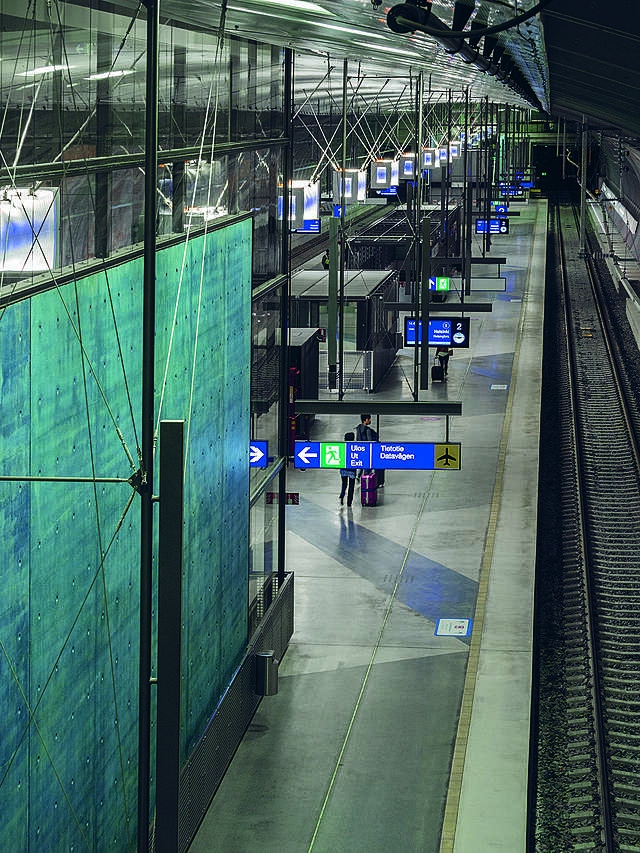 Airport train station.