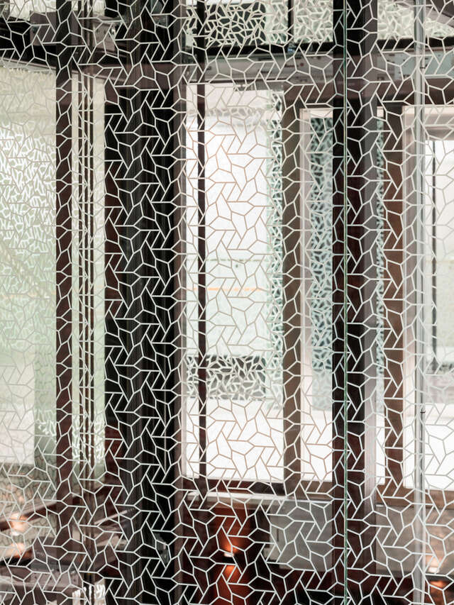 Detail of a glass wall