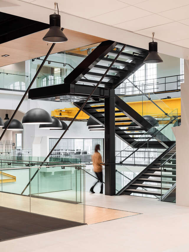 Staircase between the office floors