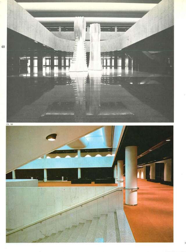 Foyers of a congress building