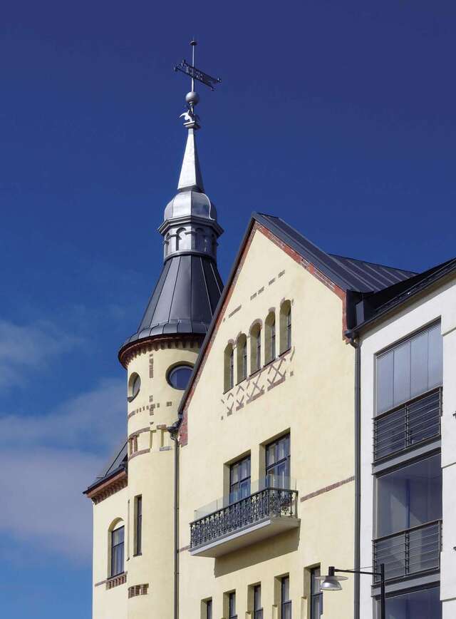 Tower of an Art Nouveau building.