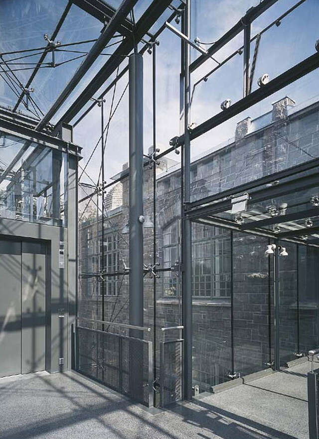 Glass-walled extension
