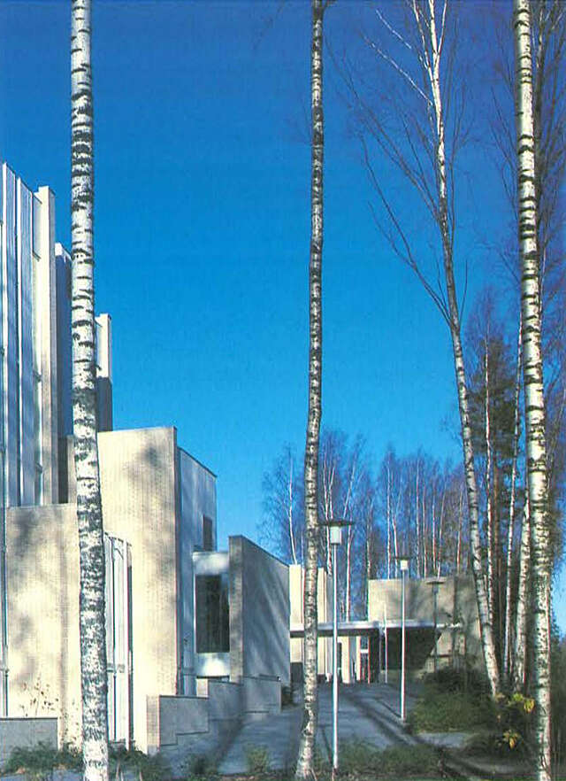 Main entrance of Myyrmäki Church