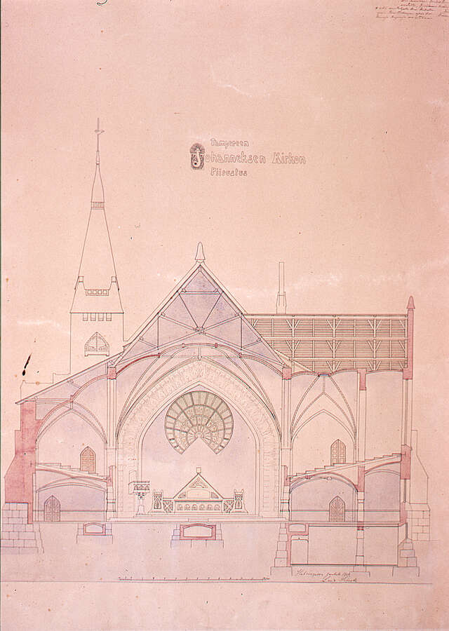 Elevation of a church