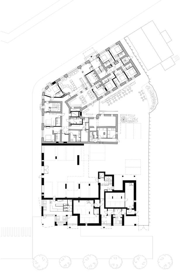 Floor plan of the ground floor.