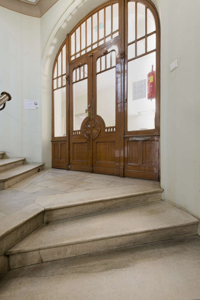 Wooden doors with glass