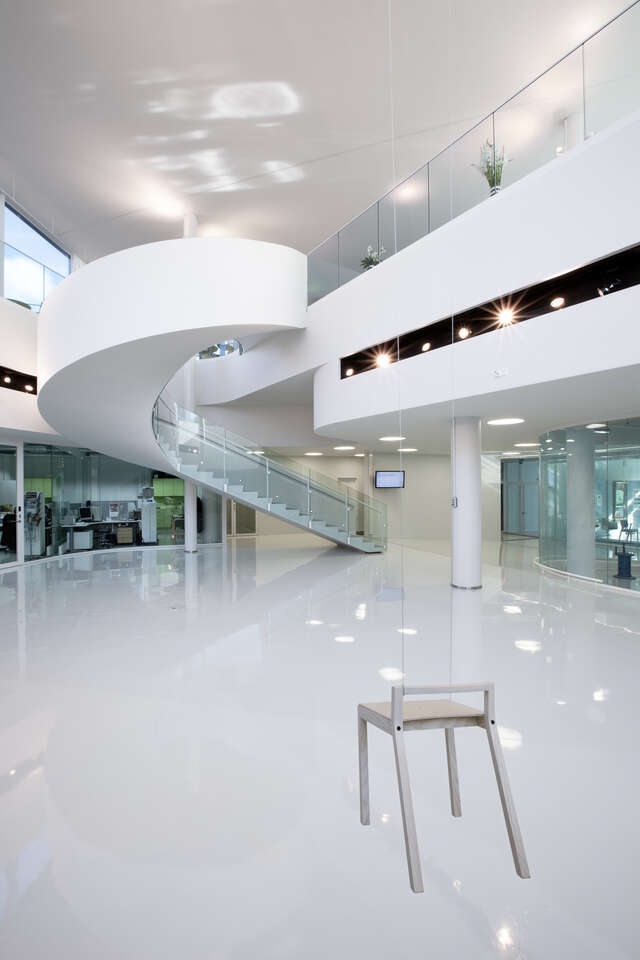 White, spiral staircase