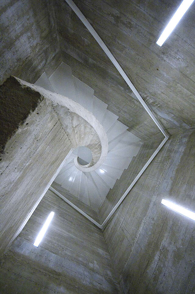 Detail of a concrete stairwell